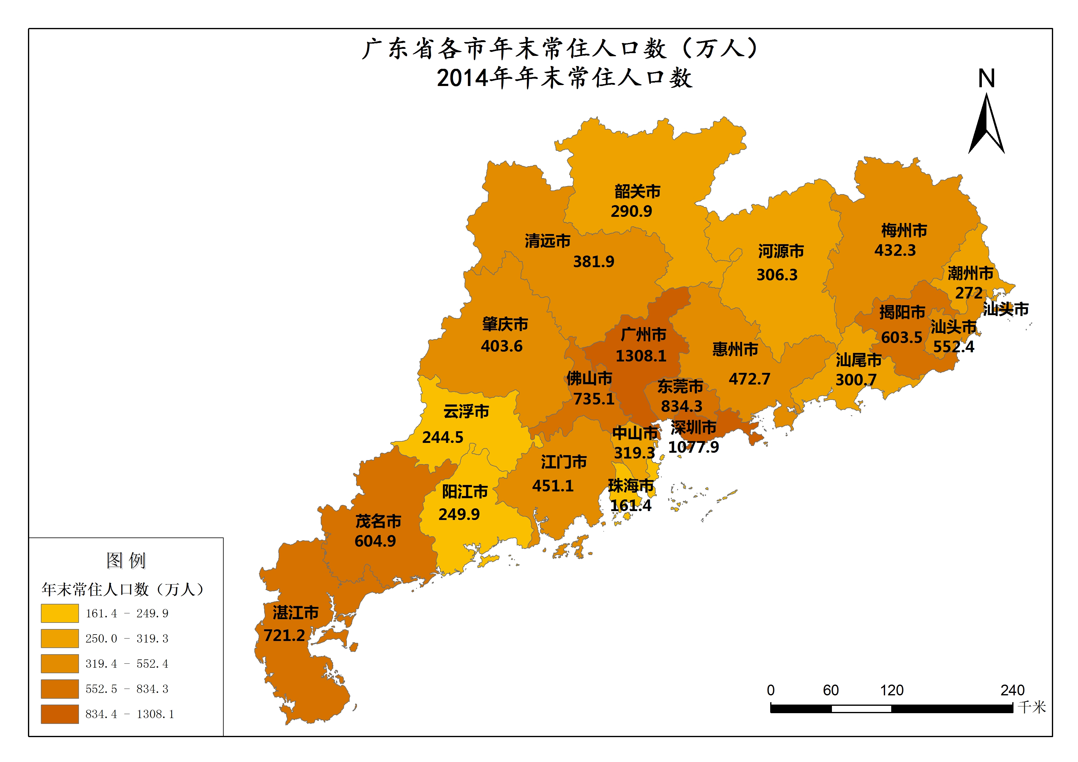 广东省人口数量概况，2016年数据分析